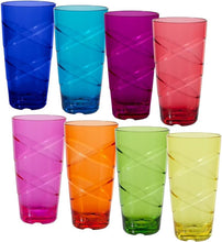 Load image into Gallery viewer, Contemporary 24oz Acrylic Tumbler Set of 8 - Perfect for Hot and Cold Drinks