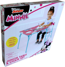 Load image into Gallery viewer, Colorful Disney Minnie Jr Activity Table Set with Chair for Kids Age 2-5