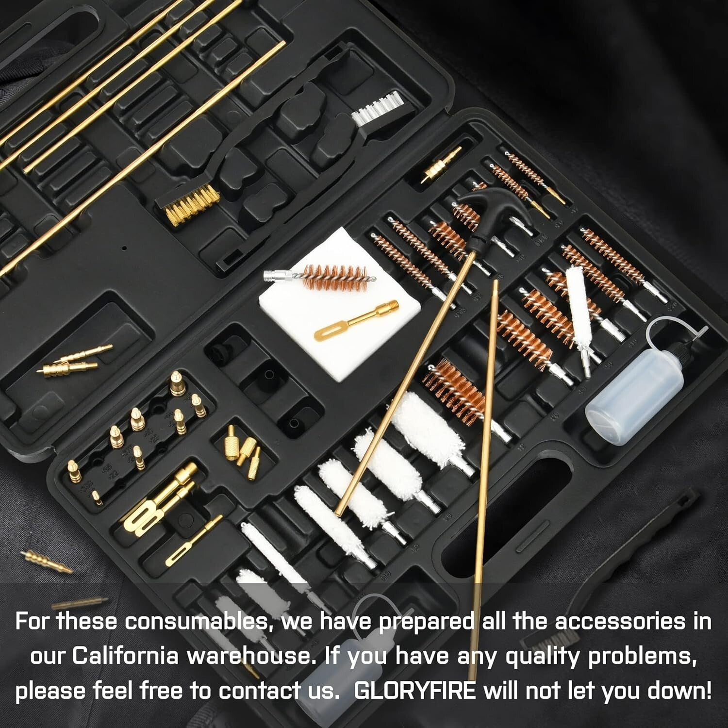 Efficient Gun Cleaning Kit with Sturdy Carry Case - Perfect for Any Gun Owner