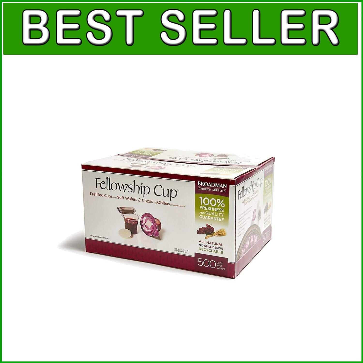 Convenient Pre-Filled Fellowship Cups with 100% Concord Grape Juice - 500 Count