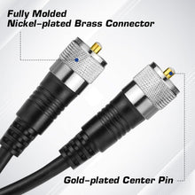 Load image into Gallery viewer, 100 ft RG8X Low Loss Coaxial Cable with UHF PL259 Male Connectors for HAM Radio