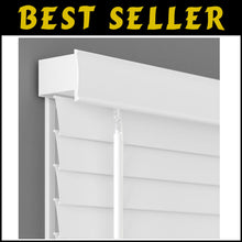 Load image into Gallery viewer, Custom Cut 2-Inch Faux Wood Blinds - Room Darkening, No Cords - 23" x 64"