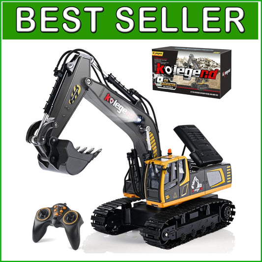 11-Channel RC Excavator - 16 Inch Realistic Construction Vehicle for Safe Fun