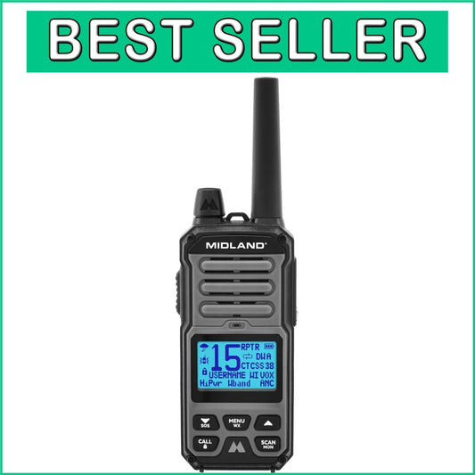 5W GMRS Walkie Talkie - Two-Way Radio with Active Noise Canceling and NOAA Alert