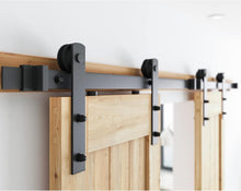 Load image into Gallery viewer, Premium 6FT Double Door Barn Door Hardware - Sturdy, Easy Setup, Modern Style