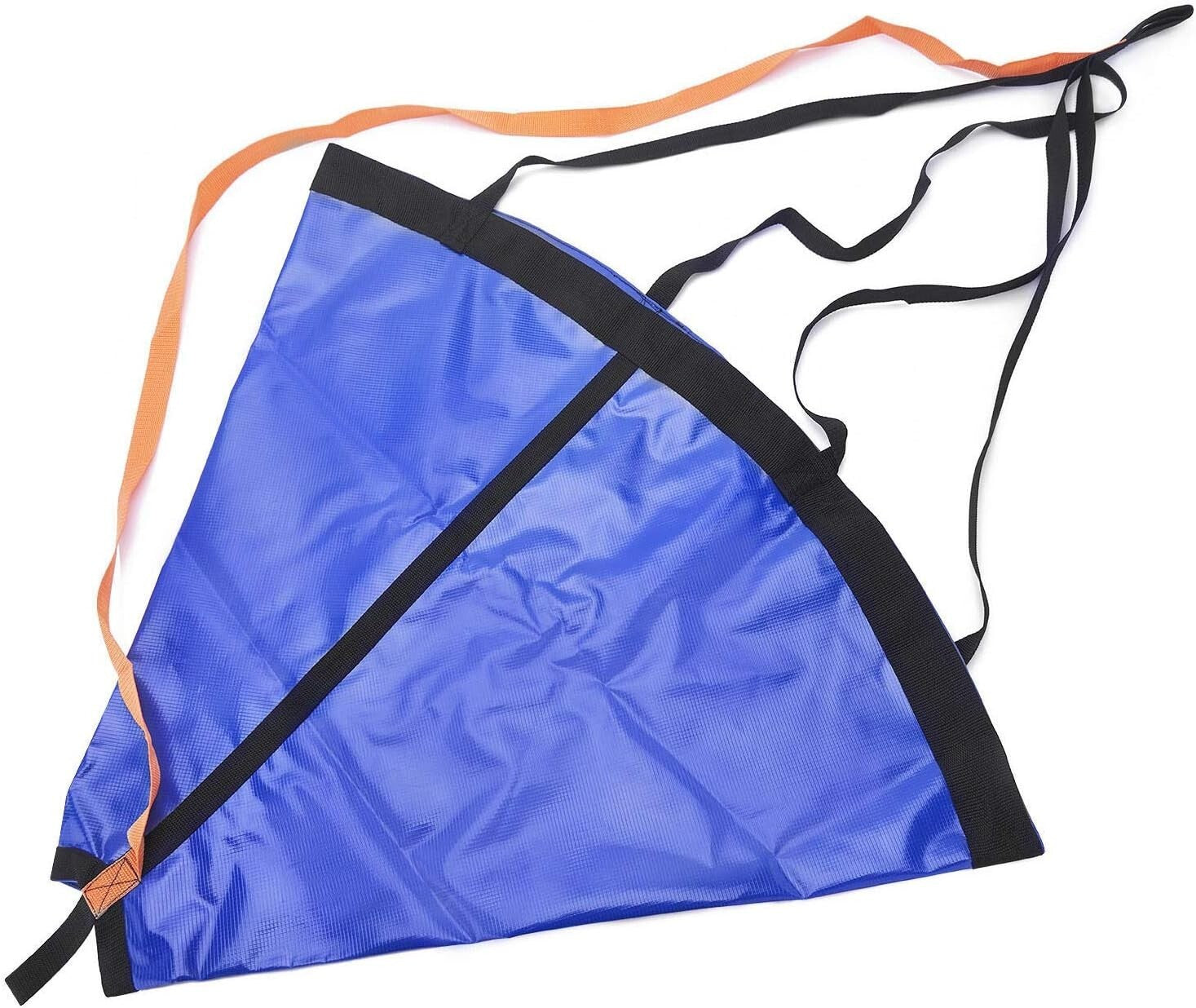 Durable 50in Drift Sock for Fishing - Blue PVC Drogue for Boat & Kayak Stability