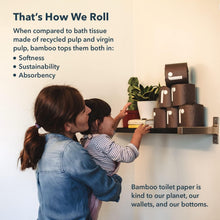 Load image into Gallery viewer, Ultra-Soft 3-Ply Bamboo Toilet Paper - 24 Rolls, Plastic-Free &amp; Biodegradable