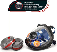 Load image into Gallery viewer, Lightweight Full Face Organic Vapor Mask with Premium Silicone Seal &amp; Filters