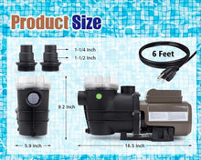 Load image into Gallery viewer, 2700GPH Above Ground Pool Pump with Timer &amp; Filter Basket - 12-Month Guarantee