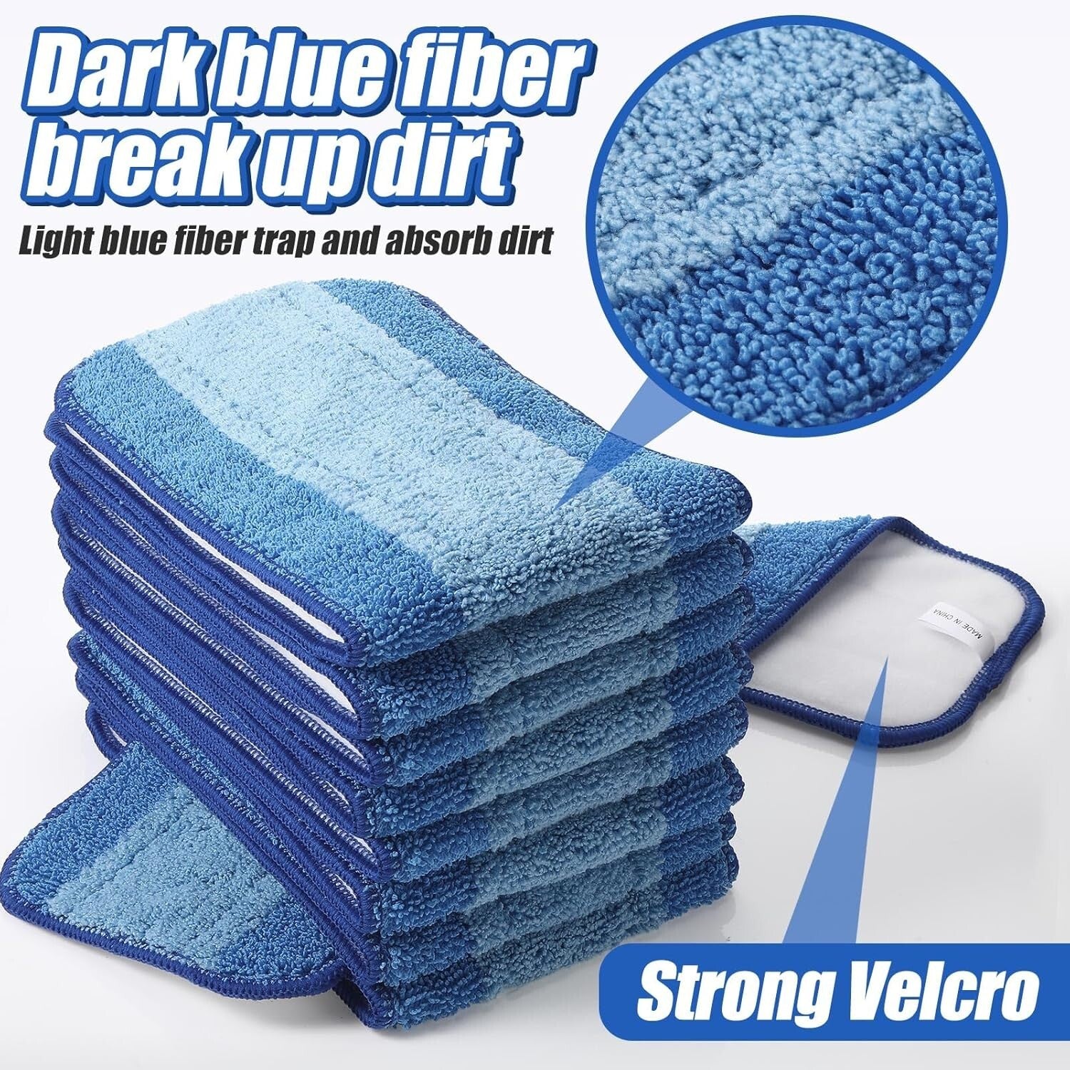 Bulk Pack of 30 Washable Microfiber Mop Pads for Effortless Floor Cleaning