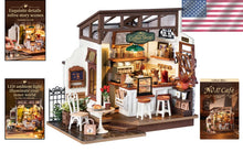 Load image into Gallery viewer, Compact DIY Miniature Café Dollhouse - Relaxing Craft Experience with LED