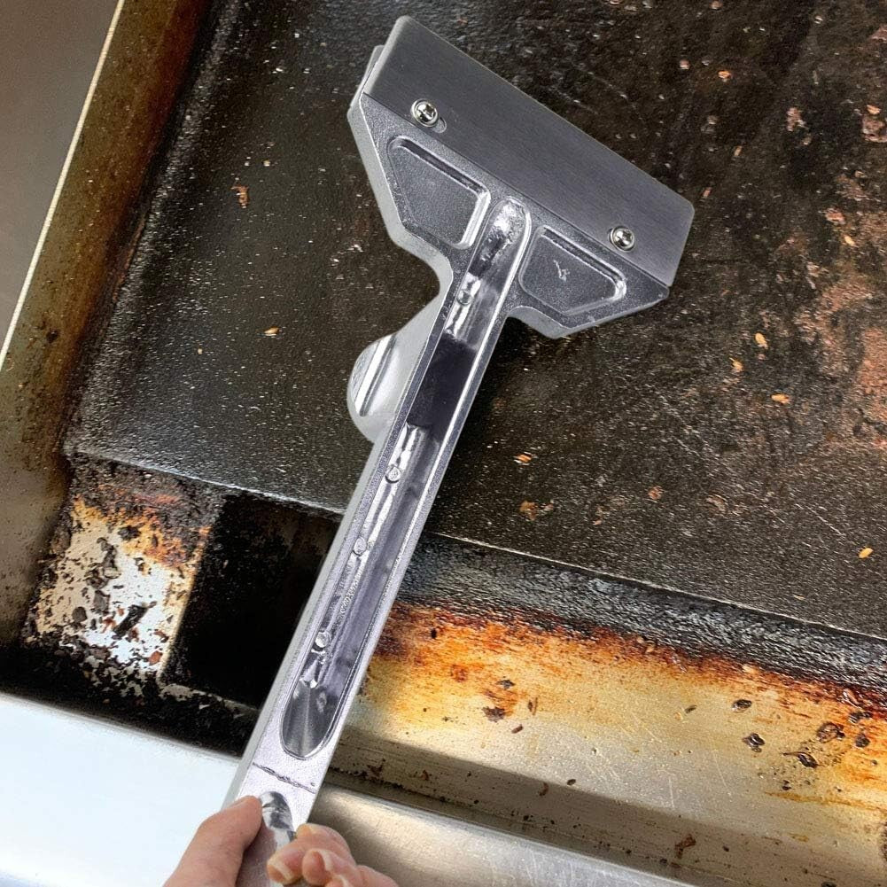 Efficient Heavy Duty Grill Scraper with Extra Blades - Ultimate Kitchen Tool