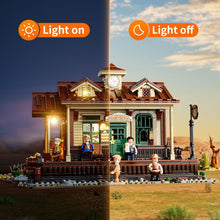 Load image into Gallery viewer, Interactive 1975 Pcs Wild West Train Station with 5 Unique Characters &amp; Details
