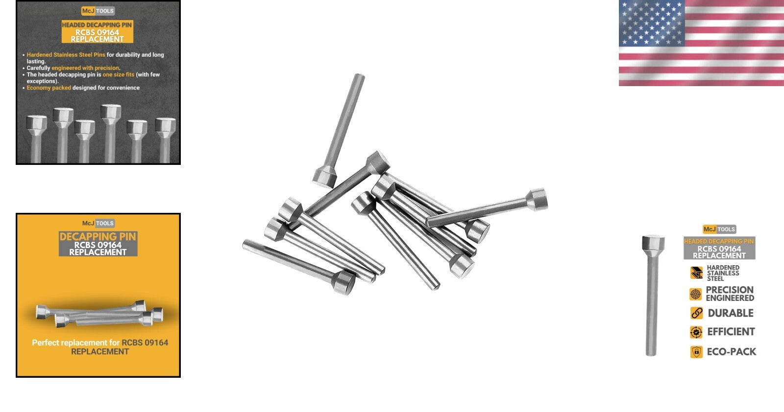 Efficient Headed Decapping Pins in 40-Pack – Premium Quality for Reloading