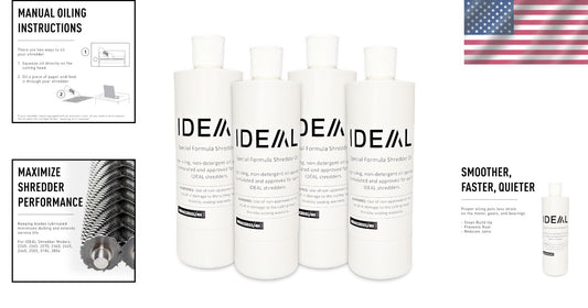 Extend Your Shredder's Life with 4 Pints of Ideal Non-Toxic Lubricant Oil