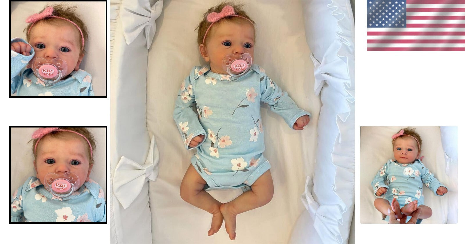 Cute Eyes Opened Reborn Doll for Ages 3+ - Complete with Accessories & Clothes