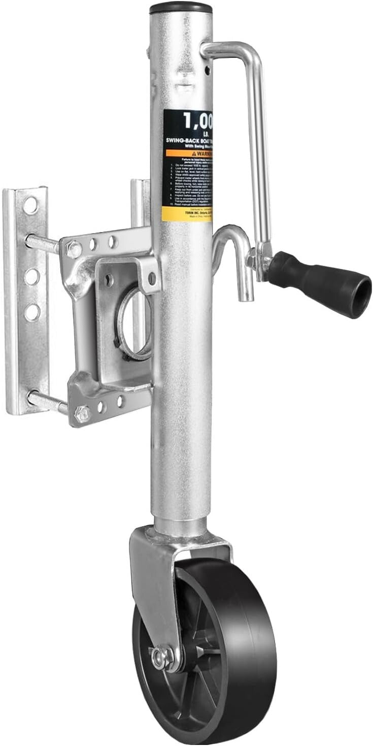 Corrosion-Resistant Trailer Jack with Smooth Cranking - 1000 Lbs Load Capacity