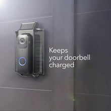 Load image into Gallery viewer, Sustainable Solar Charger &amp; Easy Install Mount for Blink Video Doorbell - Black