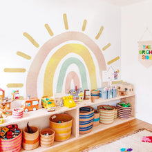 Load image into Gallery viewer, Fun Boho Rainbow Sun Wall Decals, Ideal for Kids' Playroom or Nursery Decor