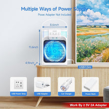 Load image into Gallery viewer, Personal Air Cooler with 1200ml Tank, 3 Speeds &amp; 7 Night Lights - Compact Design