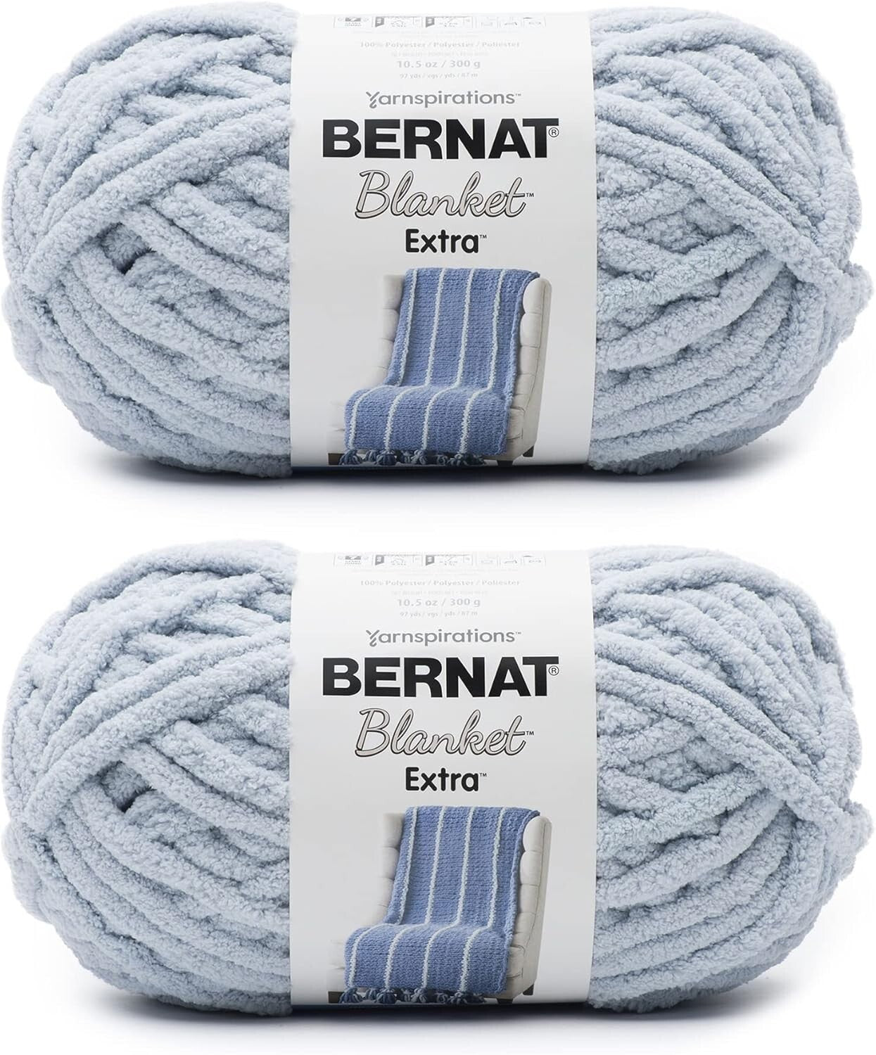 Extra Soft Jumbo Polyester Yarn 2 Pack - Perfect for Easy Knitting & Crochet!