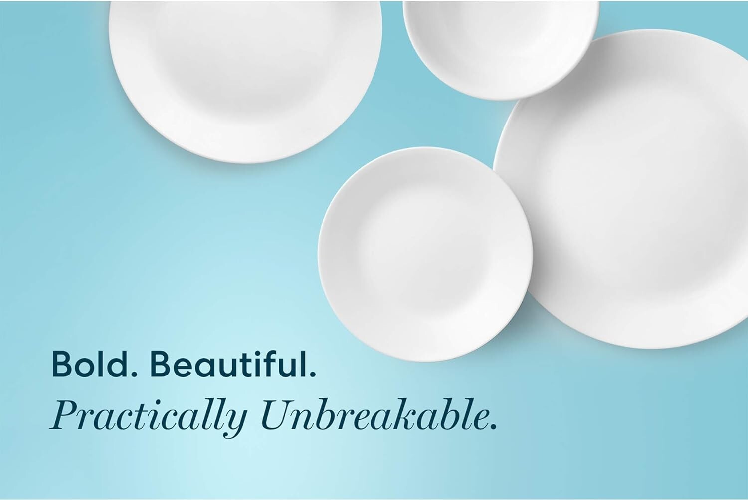Vitrelle 38-Piece Dinnerware Set for 12 - Lightweight & Chip-Resistant White