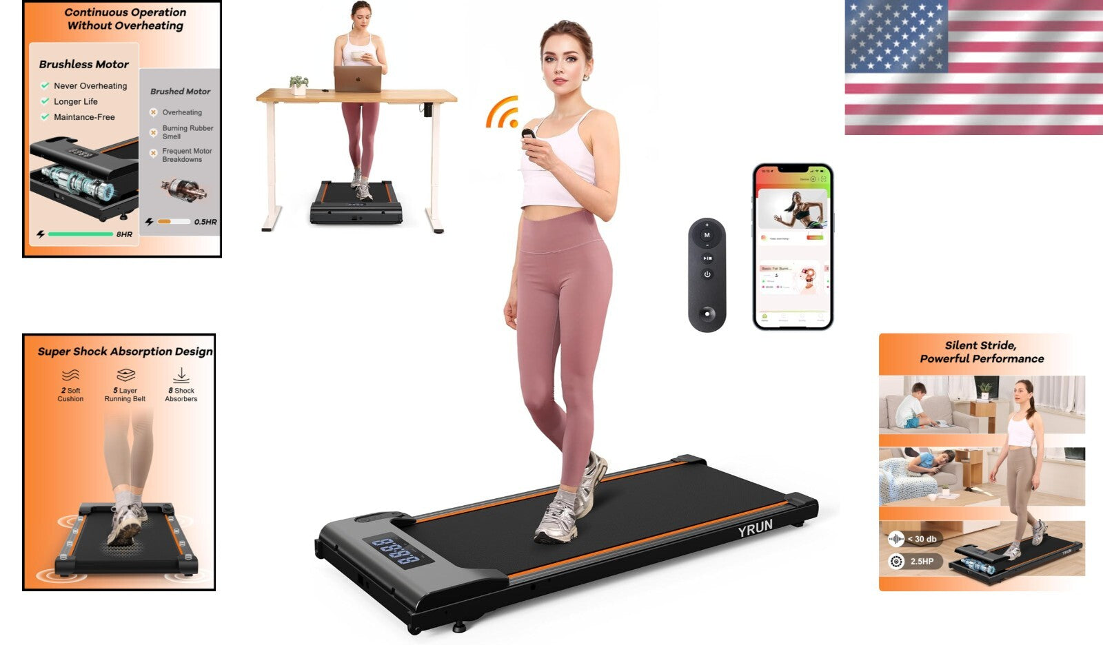 High-Performance Under Desk Walking Treadmill: Compact & Shock-Absorbent Design