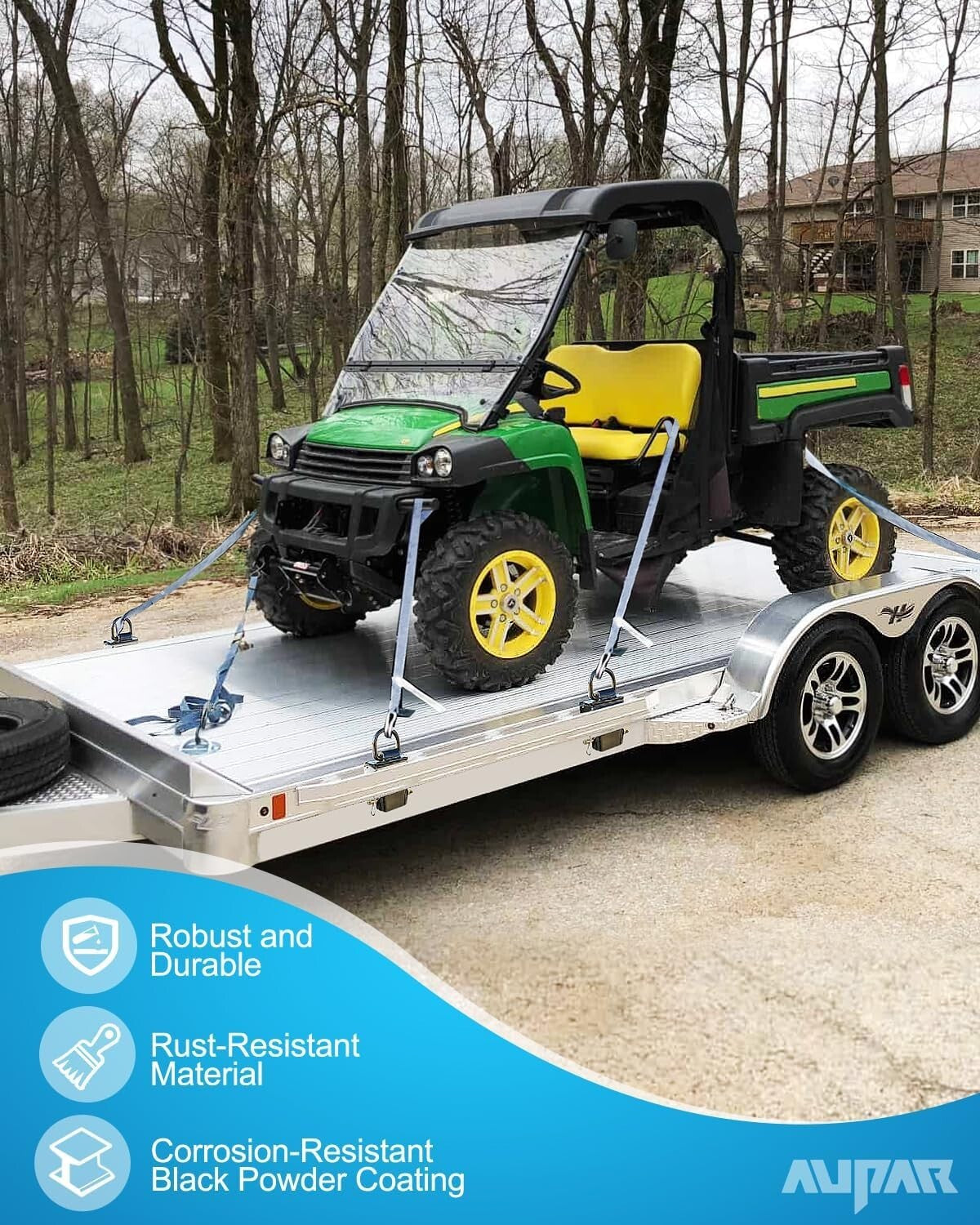 Corrosion-Resistant Heavy-Duty 5/8" Stake Pocket D Rings - 4 Pack Utility