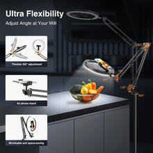 Load image into Gallery viewer, Versatile 10” Ring Light with Overhead Mount - Ideal for Photo &amp; Video Recording