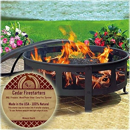 36 Pack Cedar Fire Starters - Natural, Toxin-Free Solution for Quick Fires