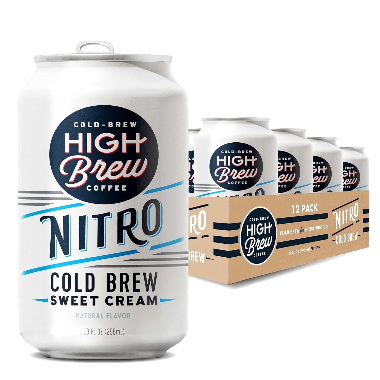 High Brew Nitro Sweet Cream Cold Brew Coffee: 12 Ready-to-Drink Cans, 10 FL Oz