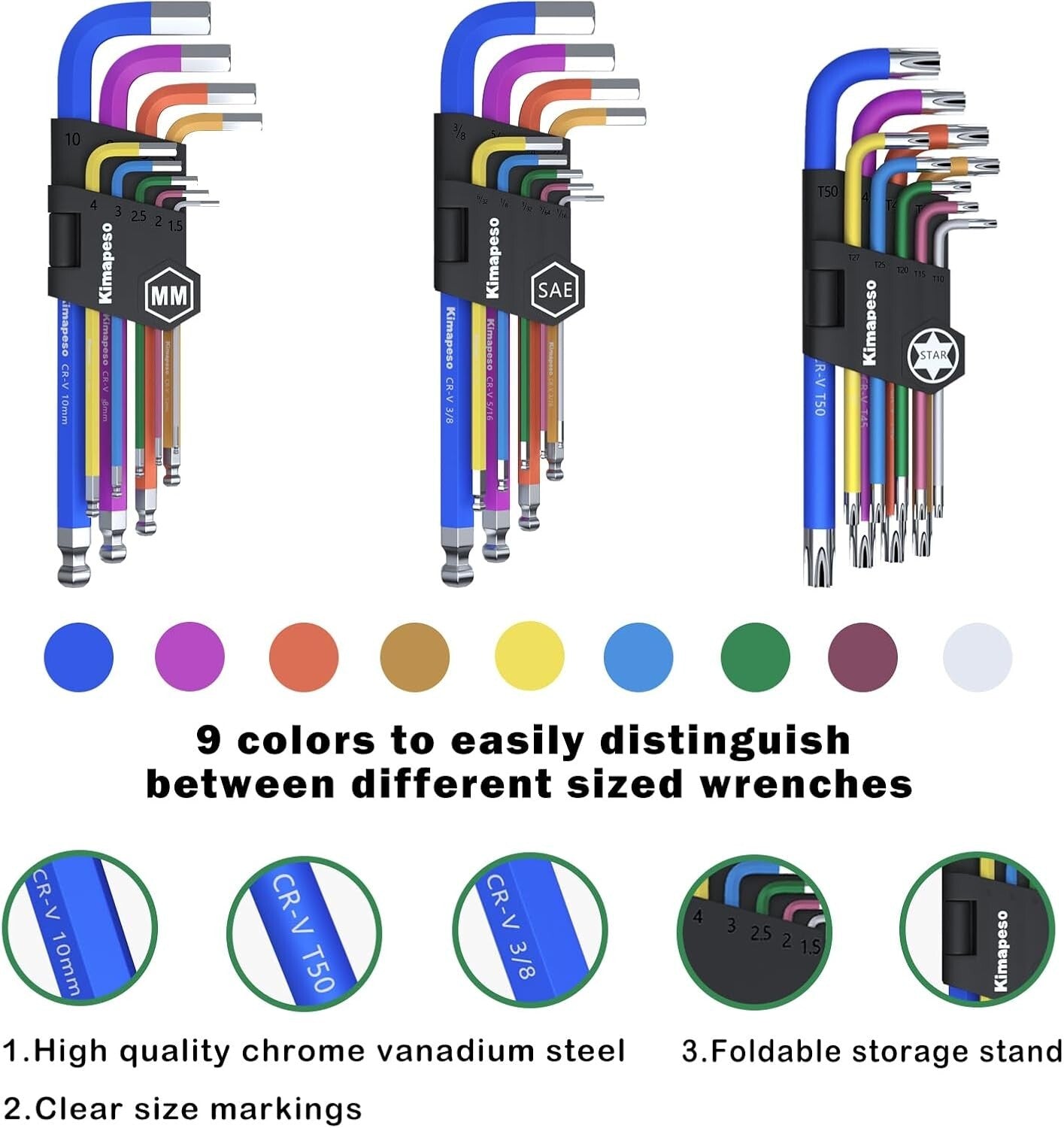 Durable and Organized 27 PCS Allen Wrench Set - Chrome Vanadium Steel Excellence