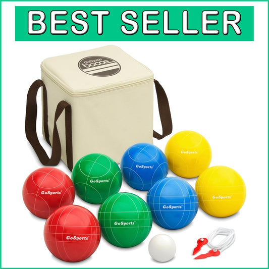 90mm Premium Resin Bocce Ball Set - Ideal Outdoor Game for Friends & Family