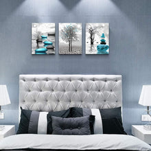 Load image into Gallery viewer, Inspirational Black and White Abstract Canvas Art - 3 Piece Set Ready to Hang