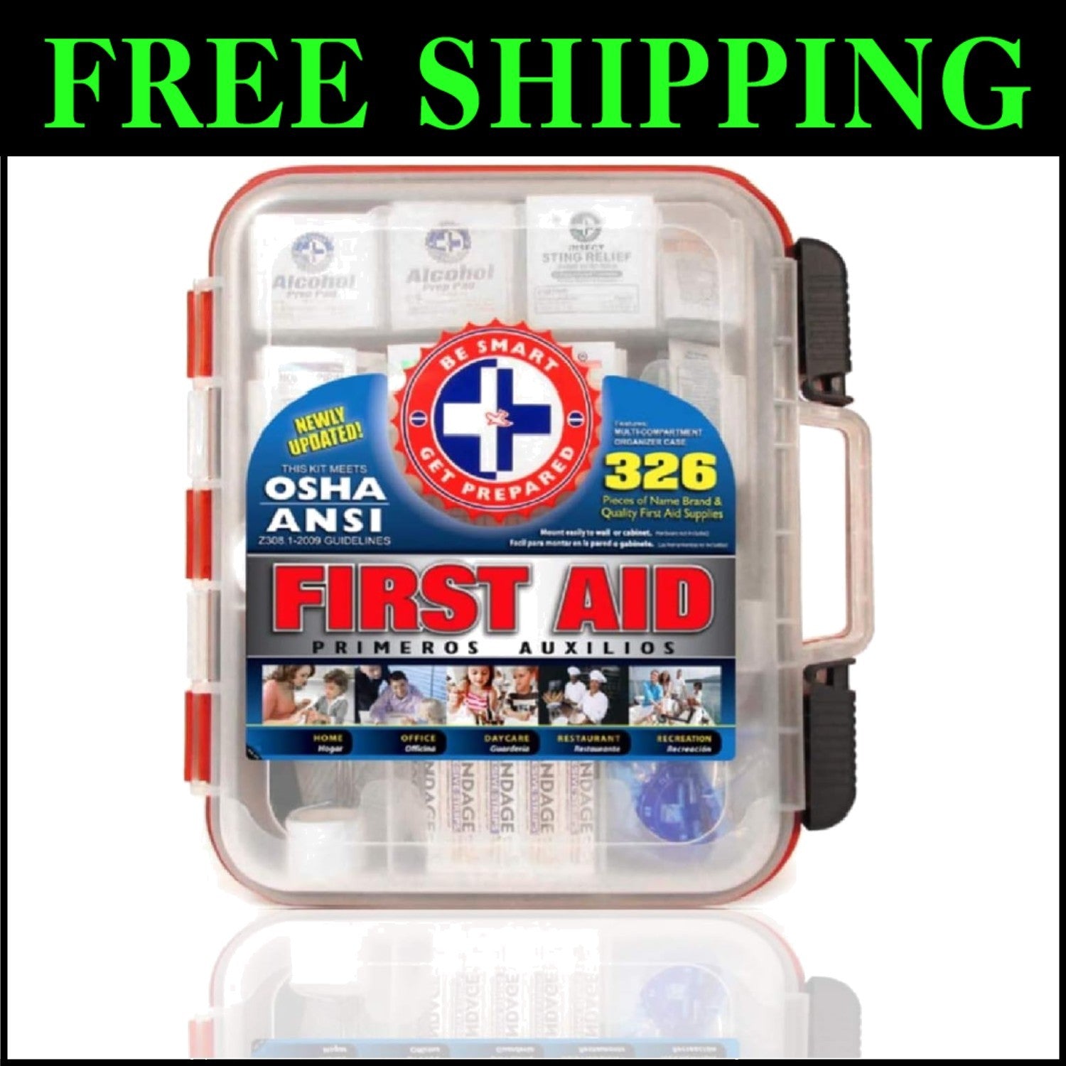 Emergency Preparedness Simplified: 326-Piece First Aid Kit for All Occasions