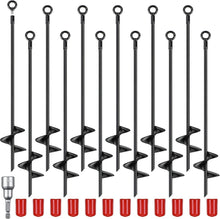 Load image into Gallery viewer, 12 Heavy-Duty 18-Inch Ground Anchor Kit for Securing Outdoor Structures