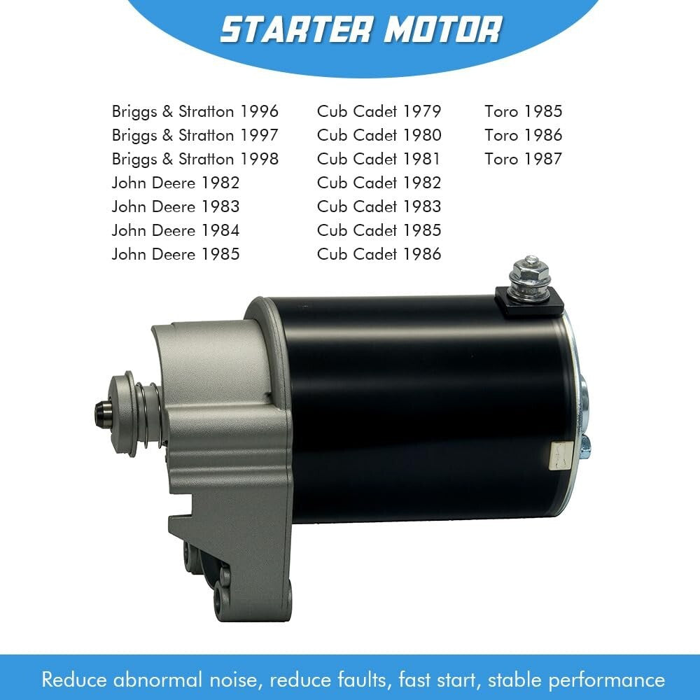 Quality Tested Replacement Starter Motor for Briggs Engines - 365 Days Warranty