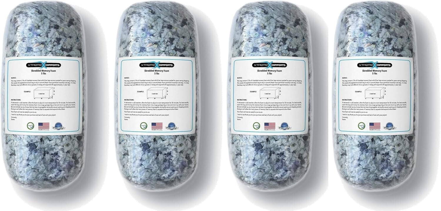 Family-Friendly 20 lb Memory Foam Bean Bag Refill - Easy & Safe Installation