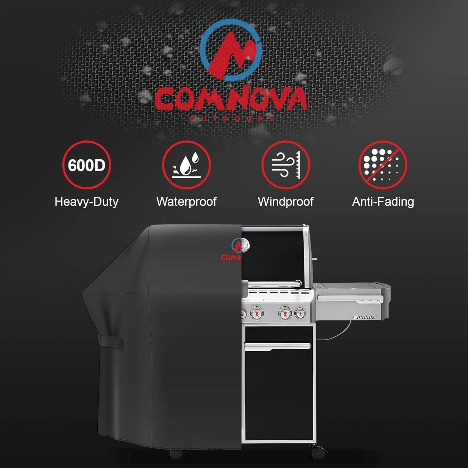 600D Heavy-Duty Waterproof BBQ Grill Cover - 72 Inch for Outdoor Protection