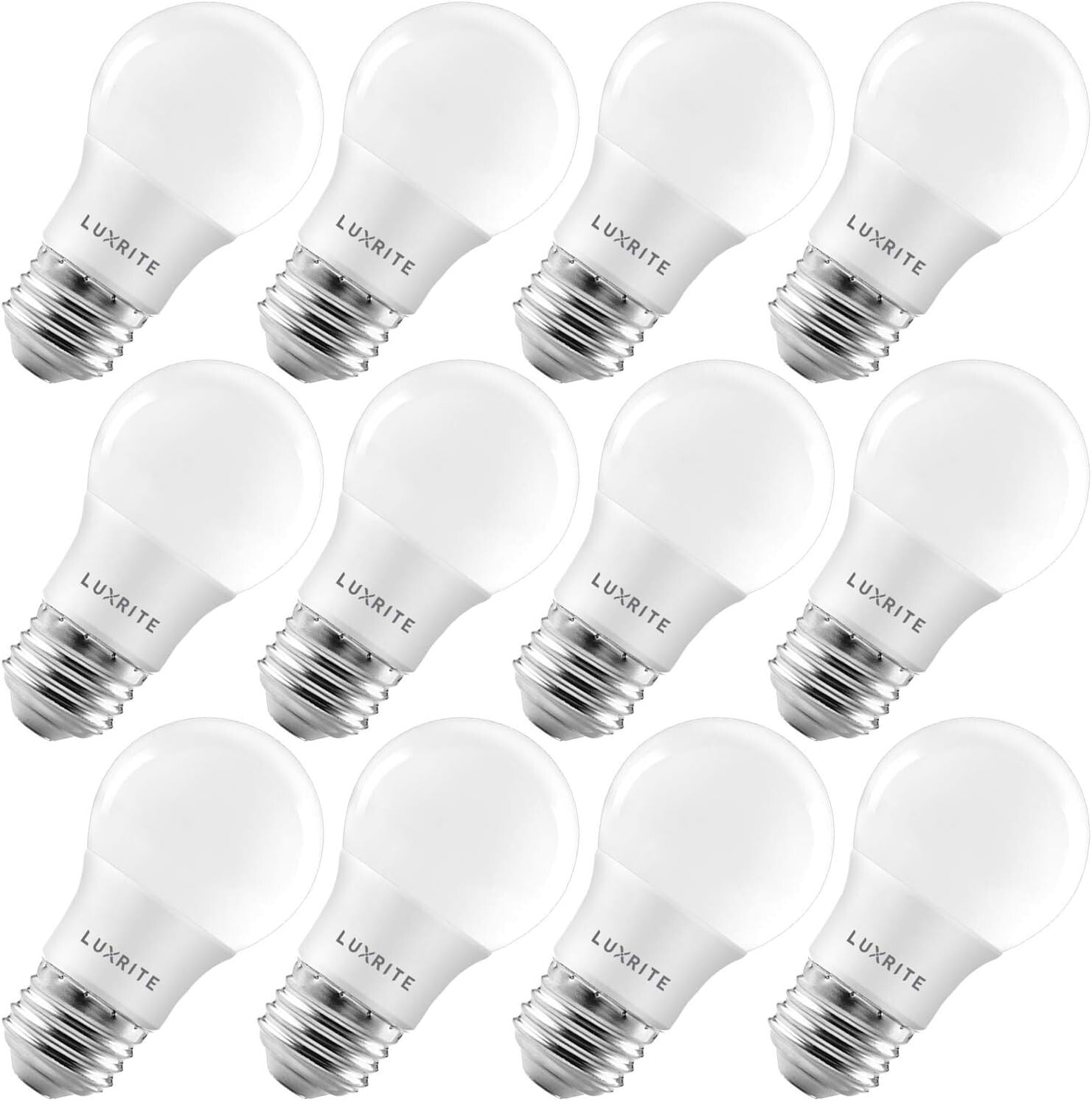 Energy-Saving A15 LED Bulbs, 40W Equivalent, Dimmable 12-Pack for Indoor/Outdoor