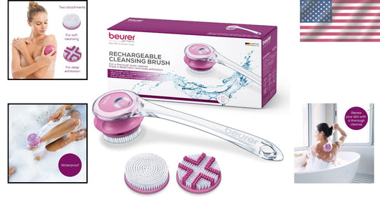 Electric Body Scrubber with Spinning Brush - Waterproof Exfoliation & Massage