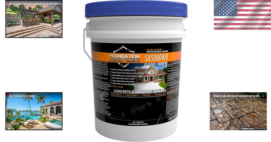 Professional Grade 5-Gallon Clear Water Repellent Sealer for Masonry Surfaces