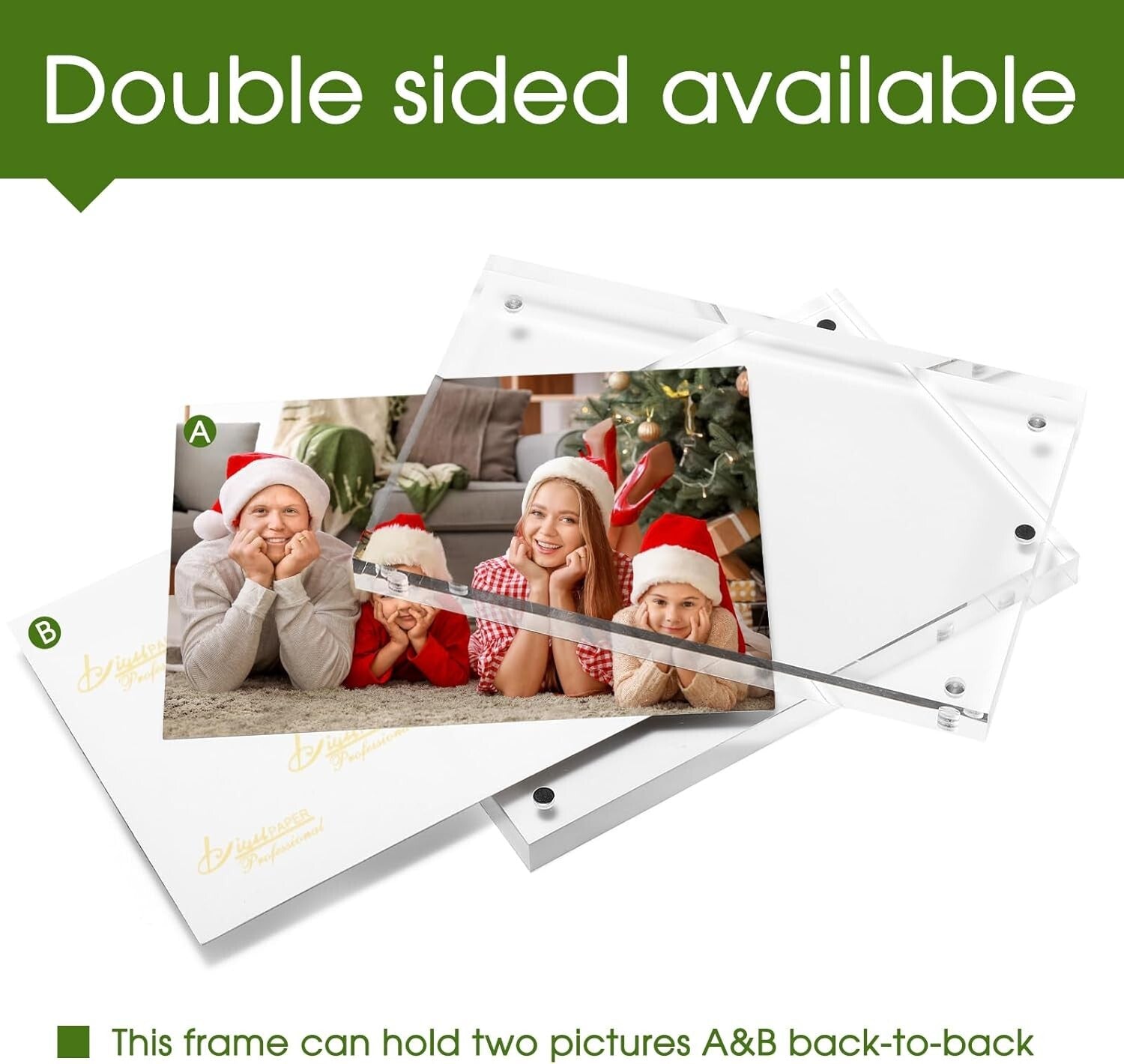 Double-Sided 4x6 Acrylic Frames 6 Pack - Perfect for Home or Office Display
