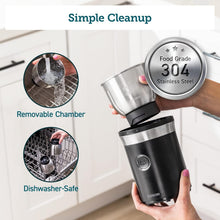 Load image into Gallery viewer, Versatile Wet &amp; Dry Grinder - 200W Electric Coffee &amp; Spice Blender in Black