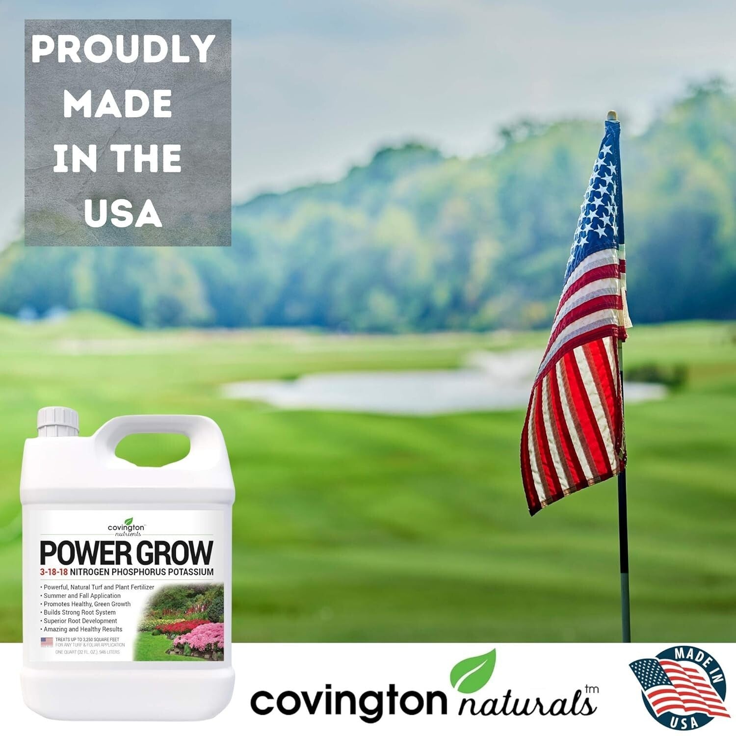 Concentrated Liquid Lawn Fertilizer 3-18-18 NPK - Easy Application, 32 OZ