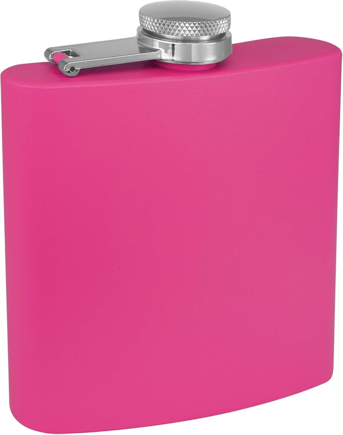 Stylish 6oz Round Pink Stainless Steel Flasks - Perfect for Wedding Parties