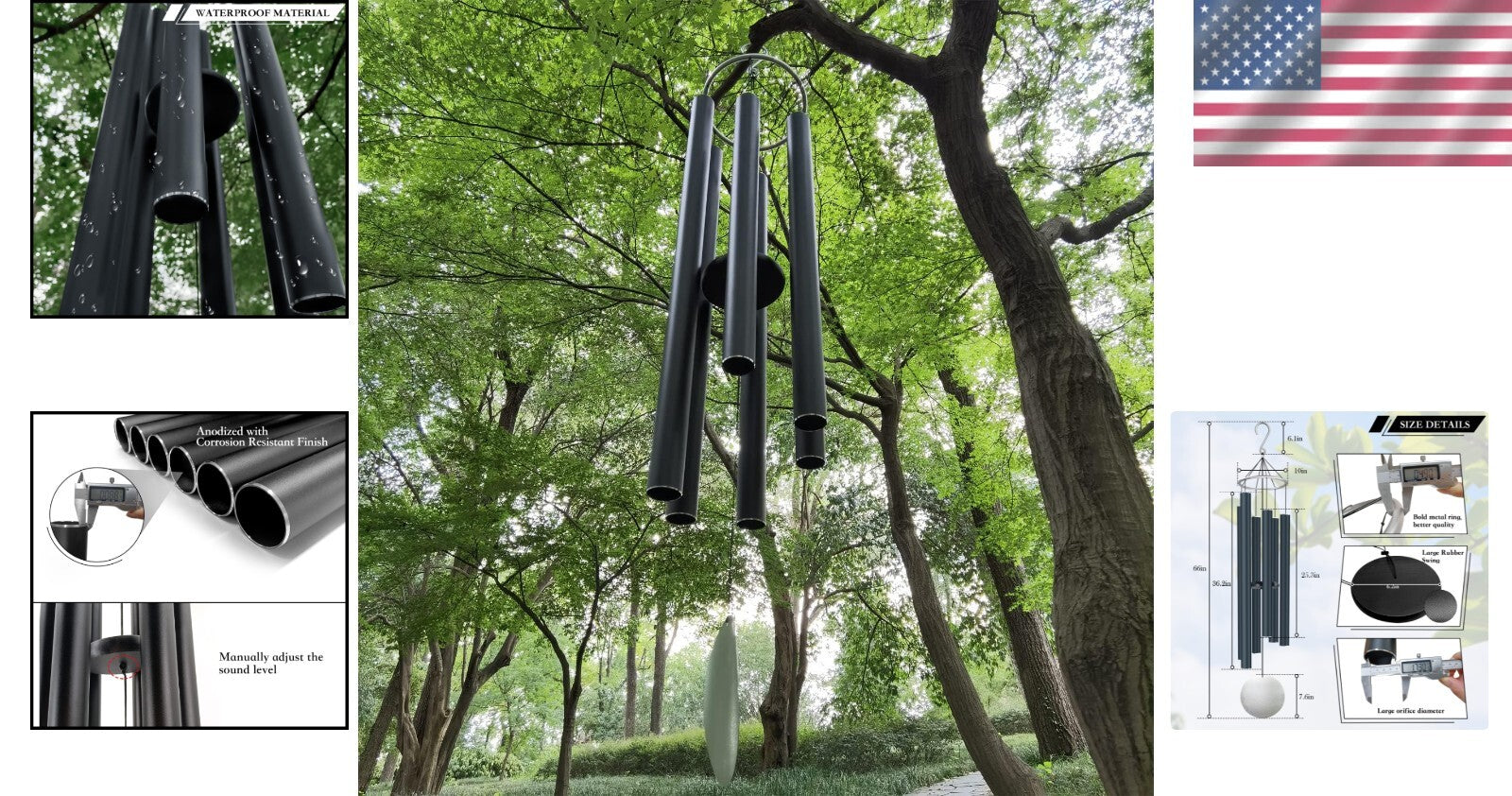 Exquisite 66 Inch Aluminum Wind Chimes - Perfect Outdoor Gift for Any Occasion