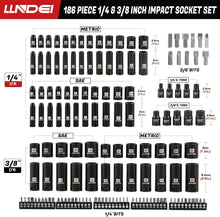 Load image into Gallery viewer, Durable Impact Socket Tool Set - 186 Pieces with Ratchet Wrench &amp; Extension Bars