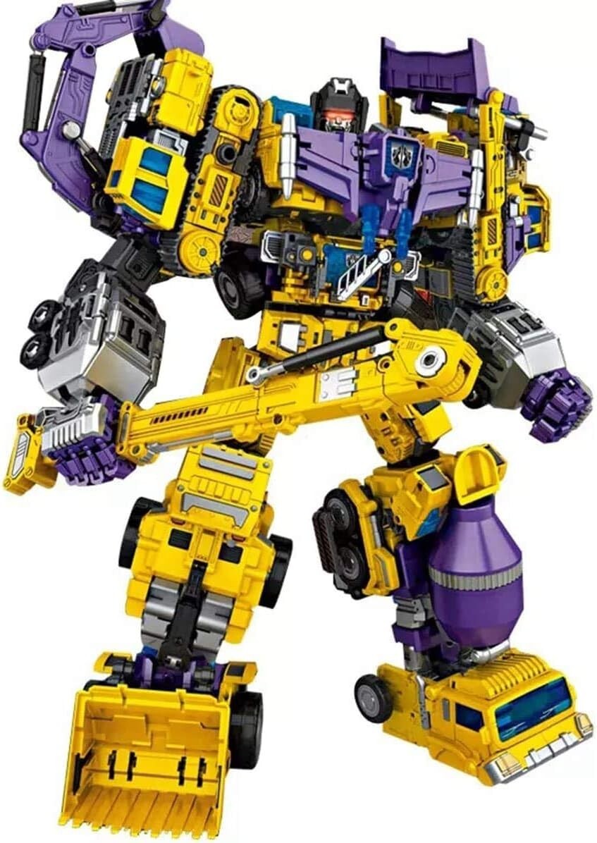 Transformable 6 in 1 Robot Devastator Action Figure - 20'' Engineering Toys