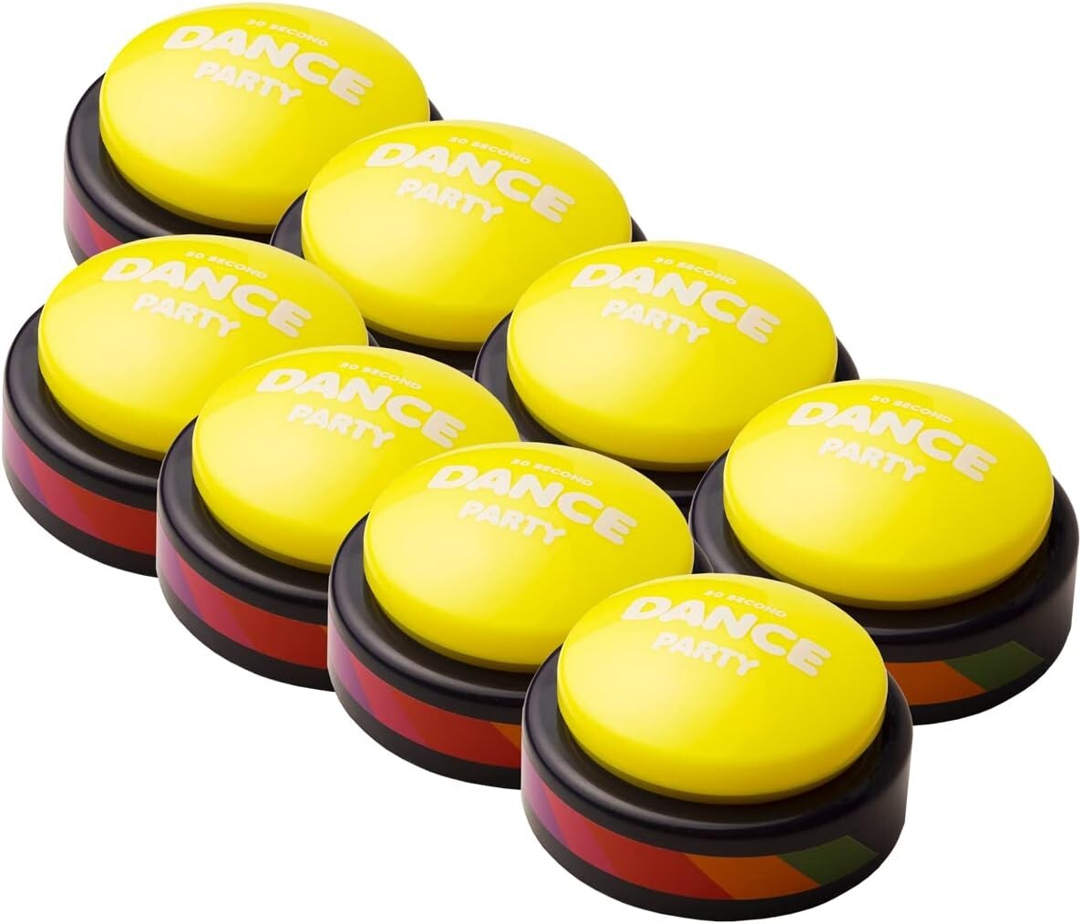 Glow-In-The-Dark Dance Party Buttons (8-Pack) - Transform Any Moment into Fun